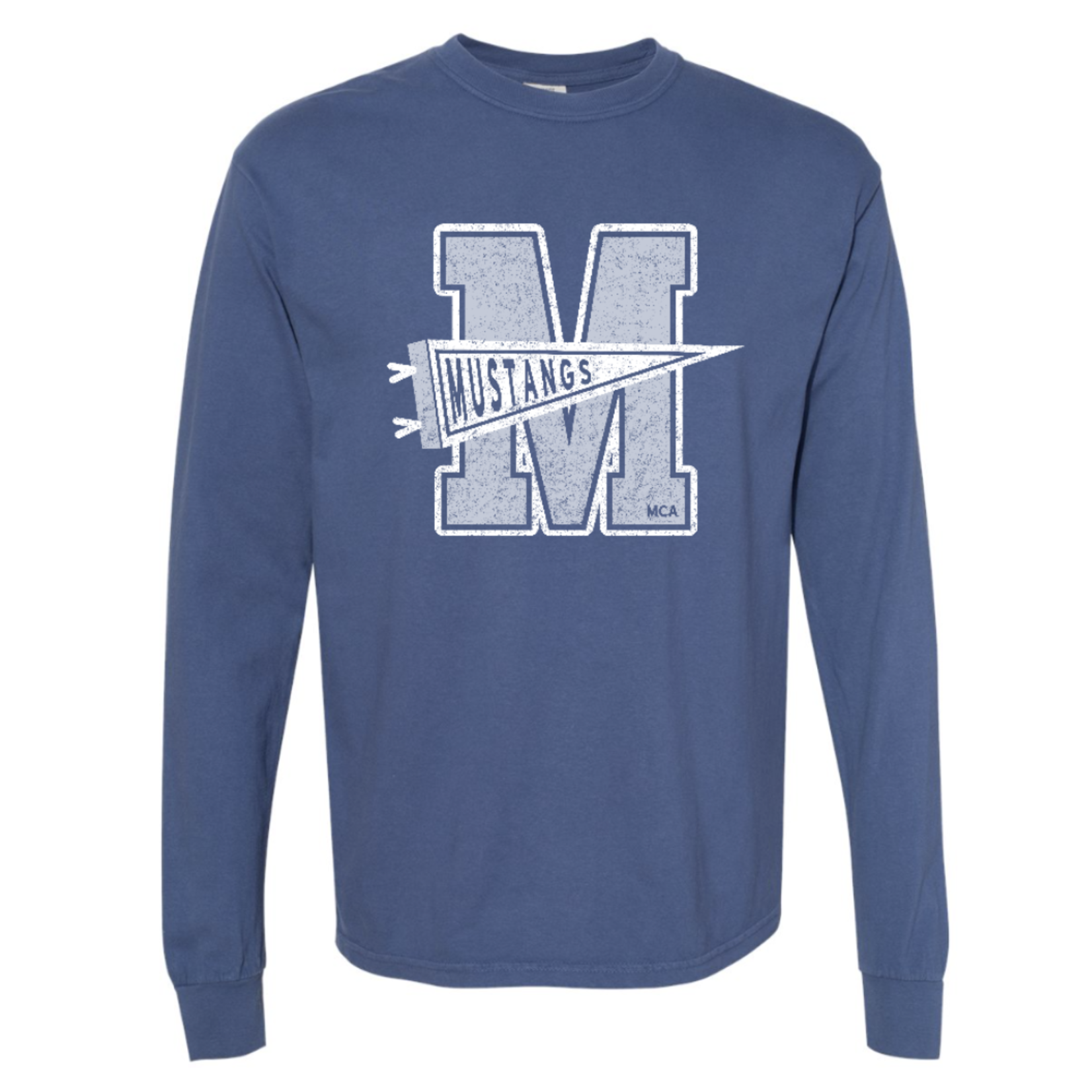 Comfort Colors NEW-MUSTANGS Pennant LONG sleeve