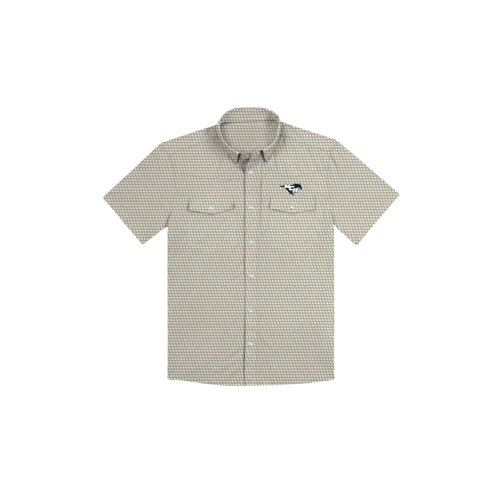 JRich JRich Fishing Shirt Western TX Tan Navy