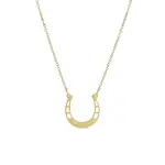 WJW 18" Stainless Steel Horseshoe Necklace Gold