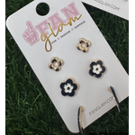 Fan Glam FAN GLAM Flower Earrings Set of 3