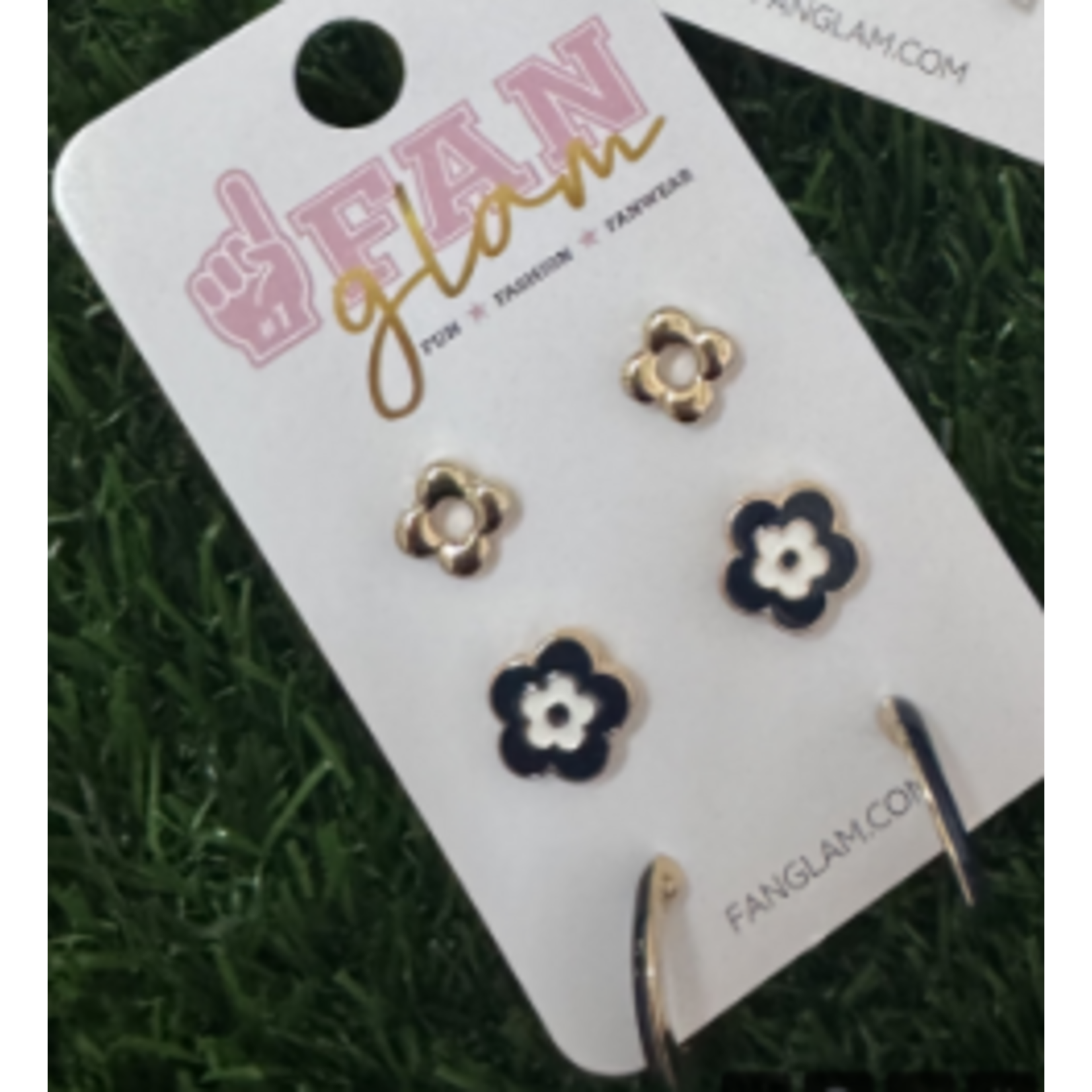 Fan Glam FAN GLAM Flower Earrings Set of 3