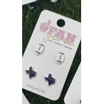 Fan Glam FAN GLAM Texas and Football Earrings Set of 2