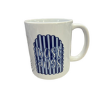 Mustangs Scallopped Navy and Light  Blue Coffee Mug