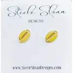 Gold Football Stud Earrings  Steele Sloan Designs