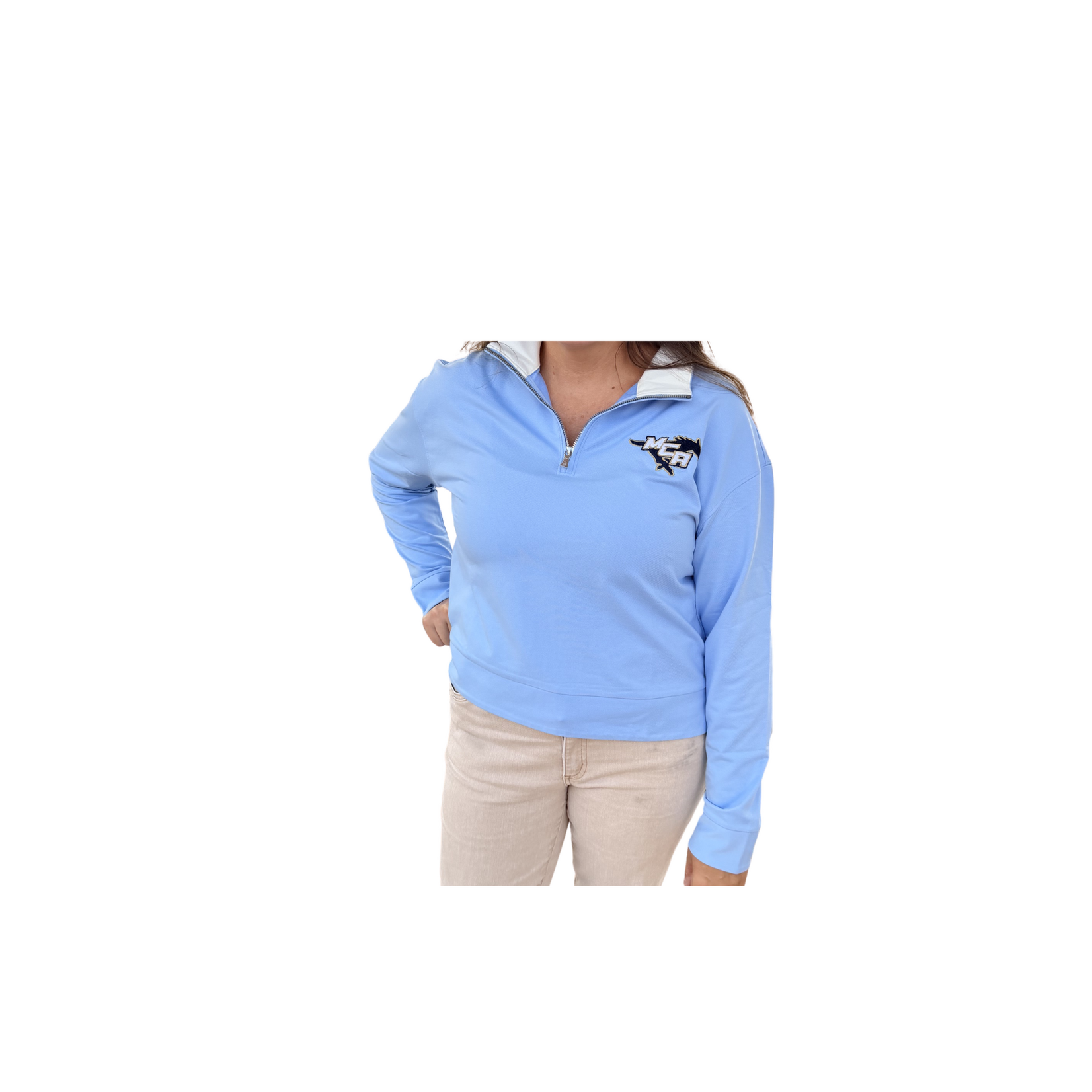 Peter Millar Women's CoolSpun Lite BLUE 1/4 zip