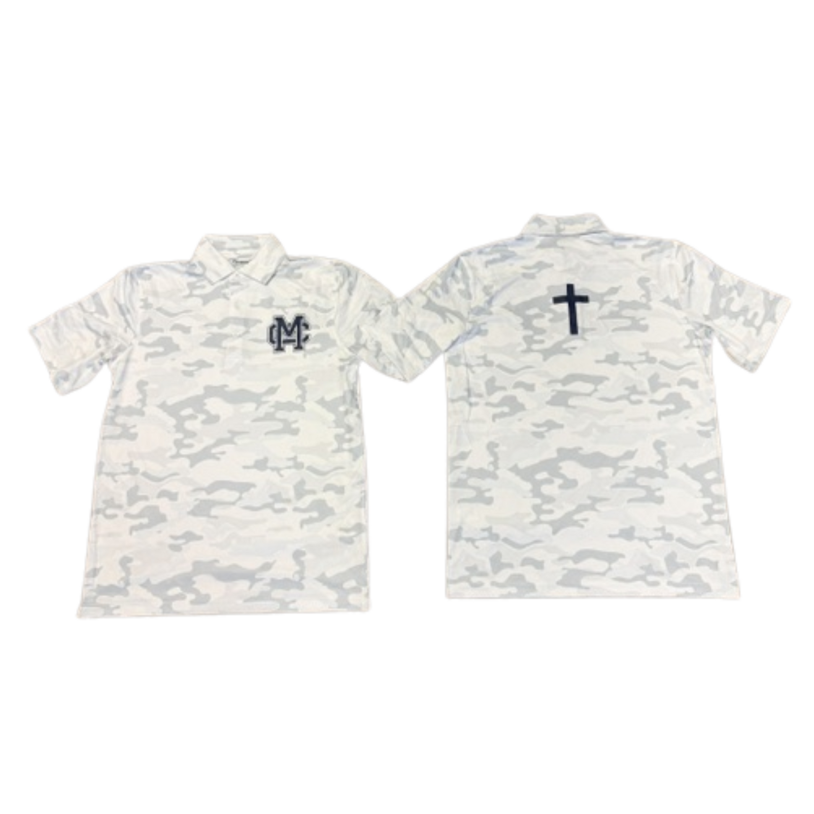 Men's Gray Camo Polo MC Interlock