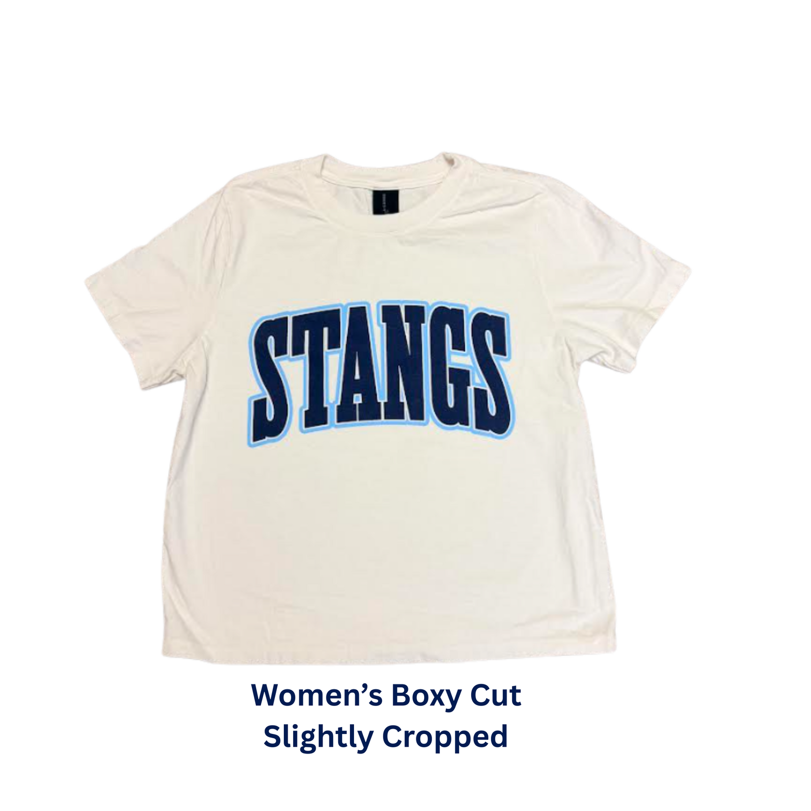 STANGS White Boxy Women's Tee