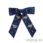 Stevie J's Stevie J's Beaded Athletic Logo Schoolgirl Bow
