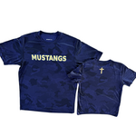 Sport-Tek Navy Camo Hex Mustangs Performance Tee ADULT