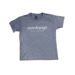Lowercase mustangs SS Shirt Navy  Youth