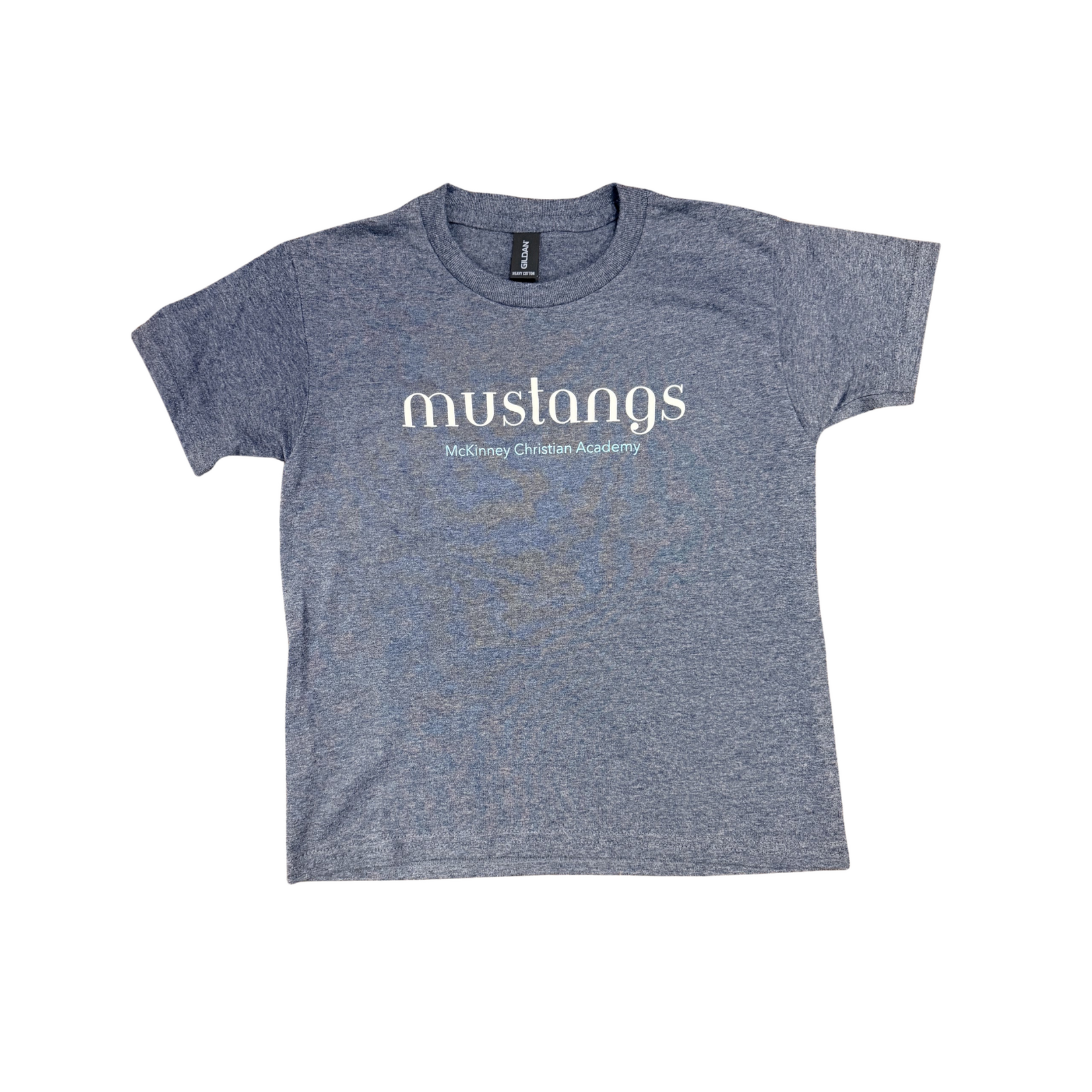 Lowercase mustangs SS Shirt Navy  Youth