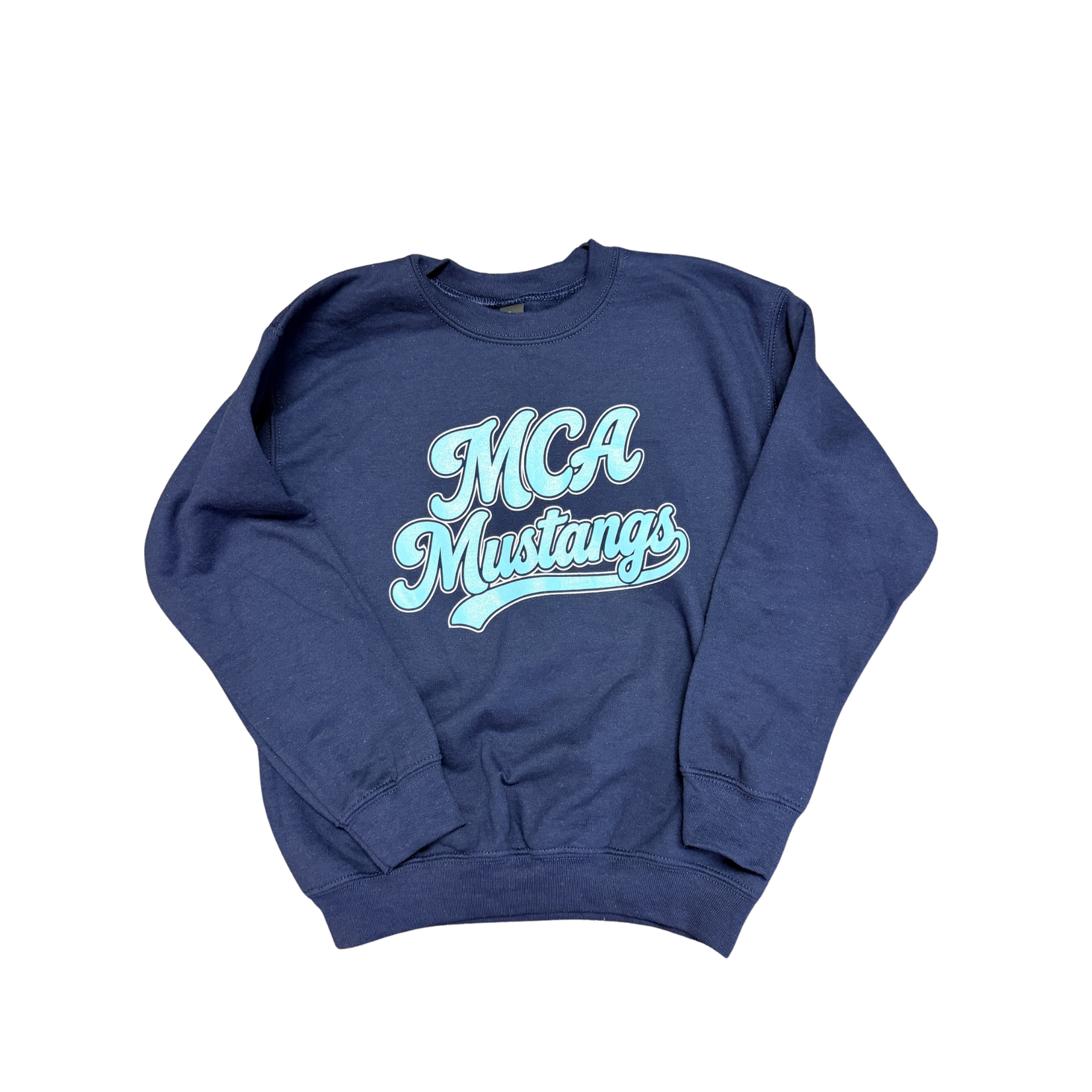 Gildan Youth Navy Sweatshirt Retro MCA Mustangs