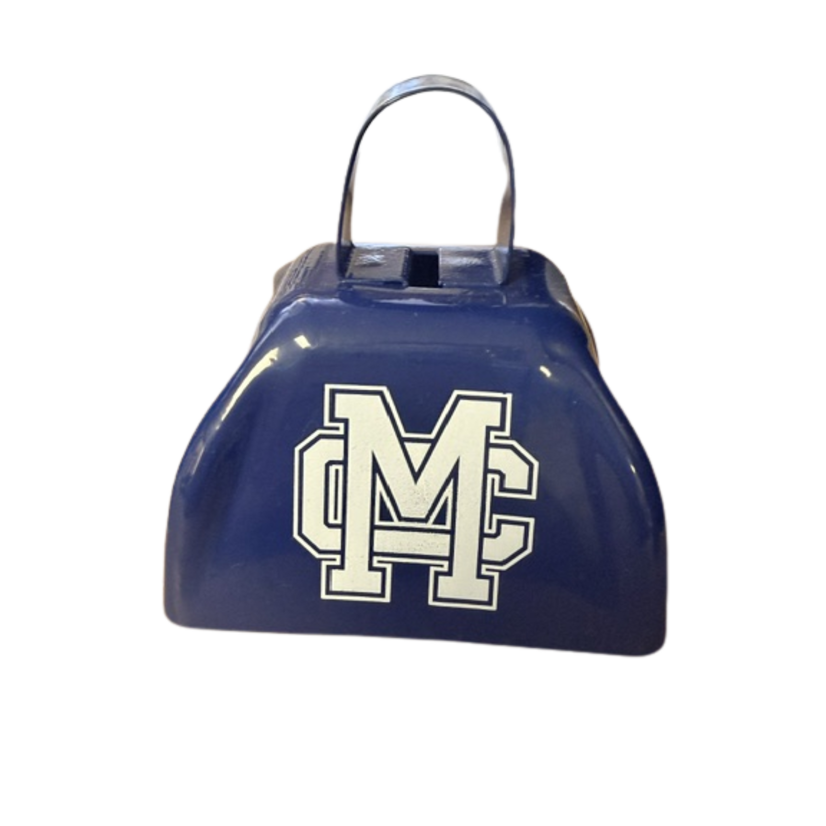 Mini Blue Cowbells with MC Interlock Logo