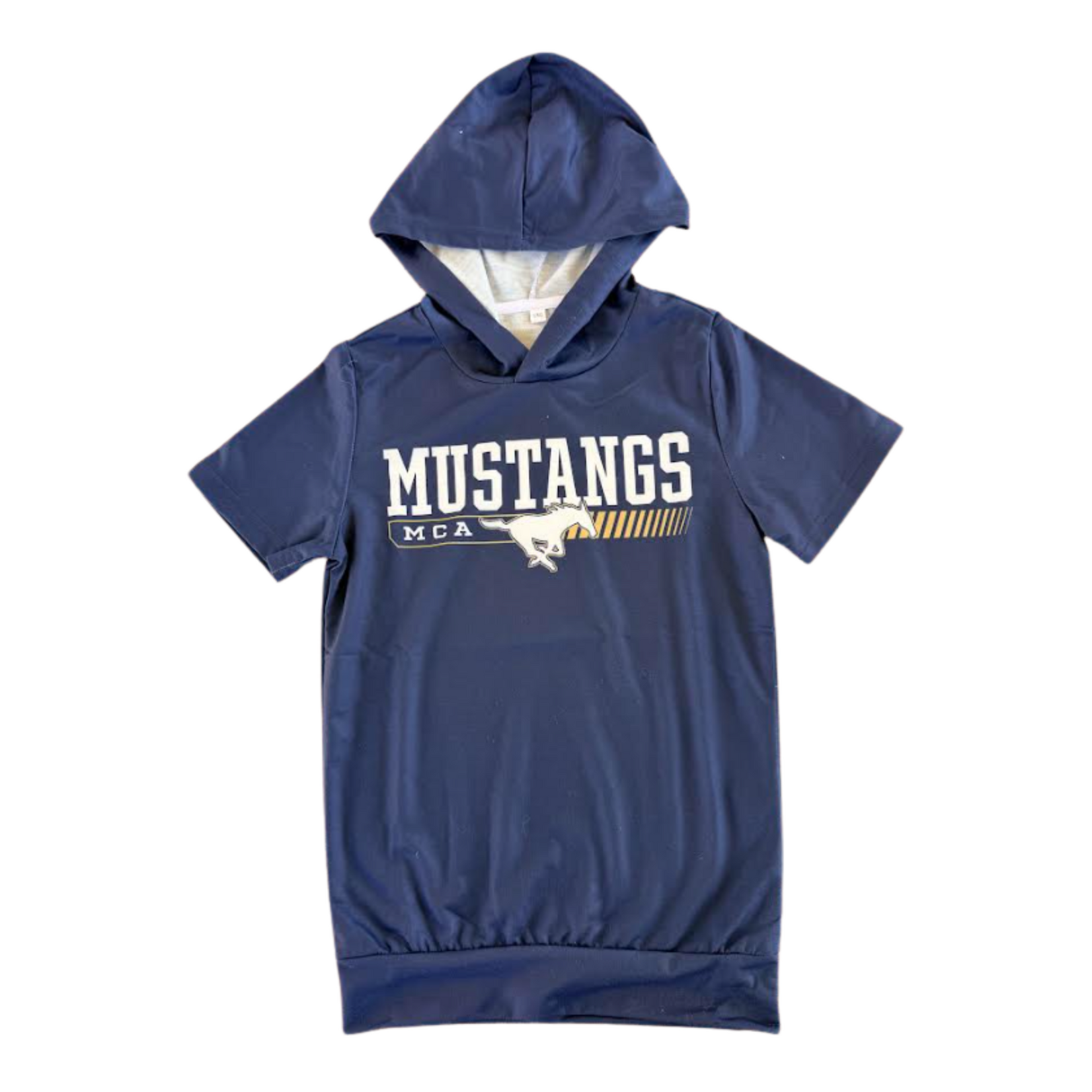 250G Youth SS Fleece Hoodie Mustangs