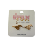 Fan Glam FAN GLAM Mustangs 24K Gold Plated Earrings