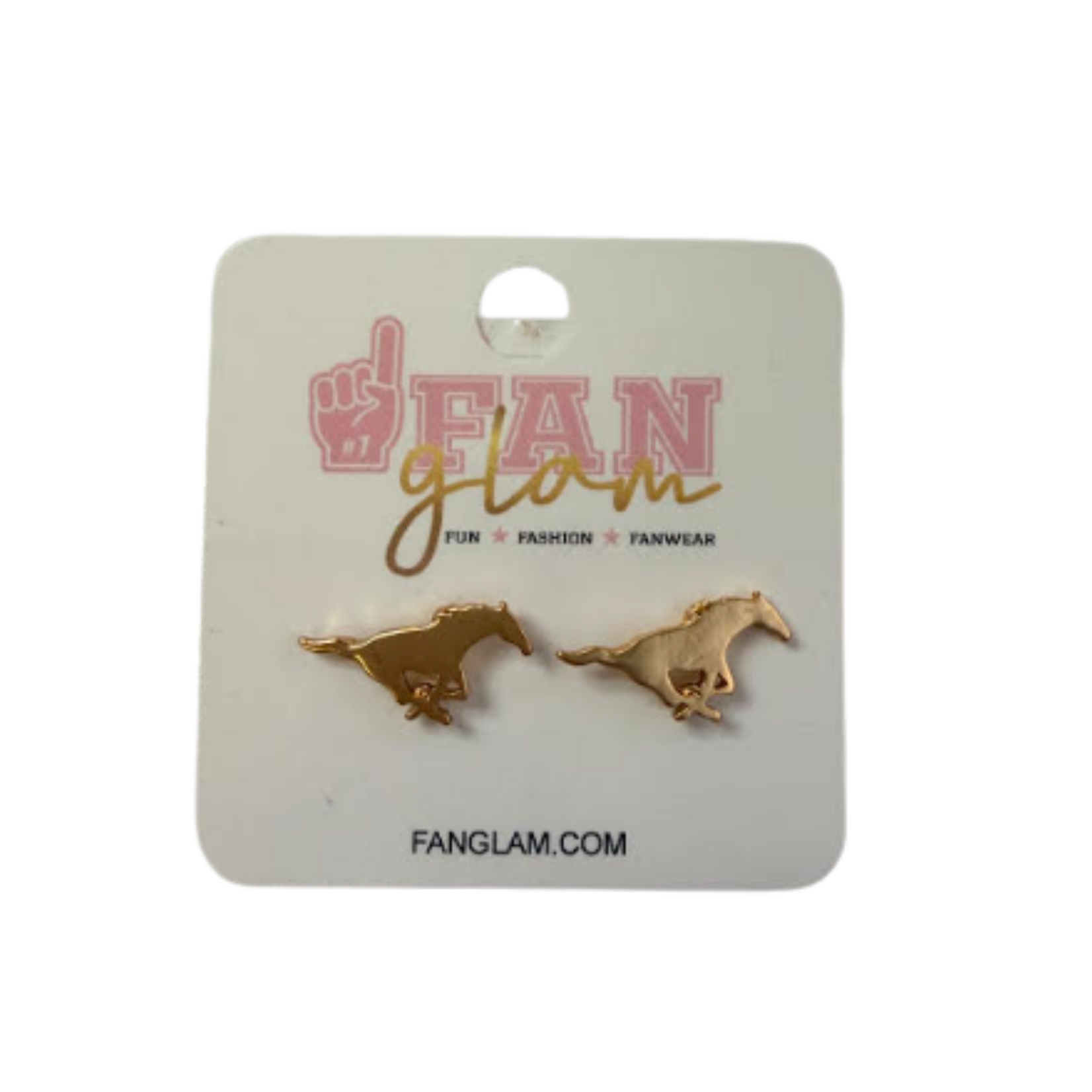 Fan Glam FAN GLAM Mustangs 24K Gold Plated Earrings