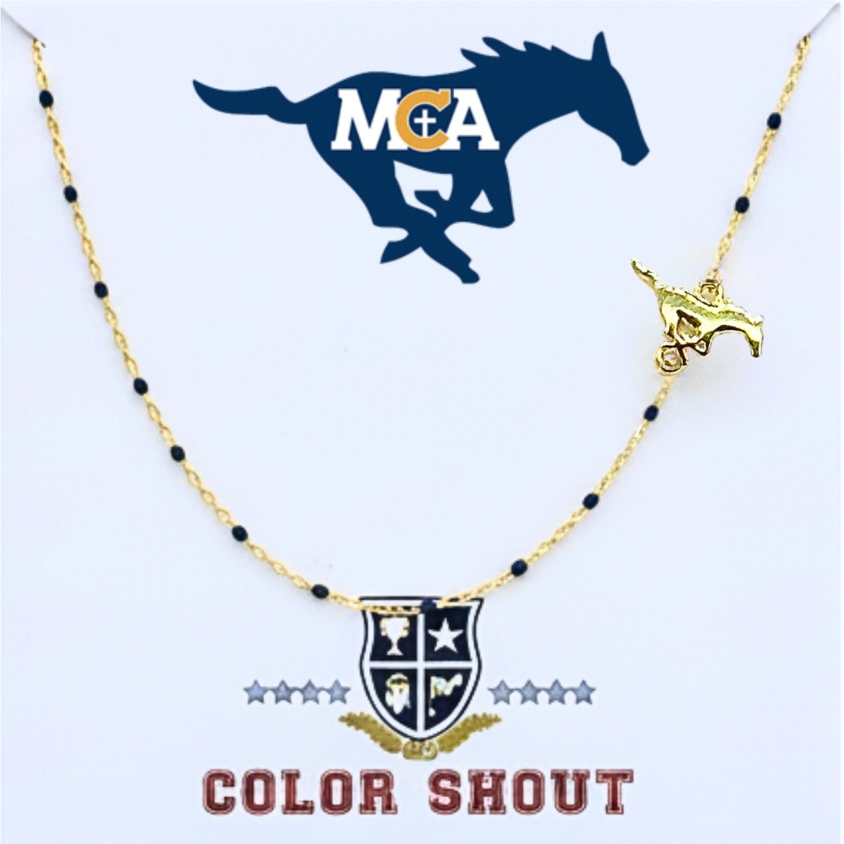 Color Shout Mustang Side Charm Necklace Color Shout