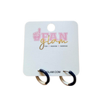 Fan Glam FAN GLAM Hoops Half Navy Half White Huggies