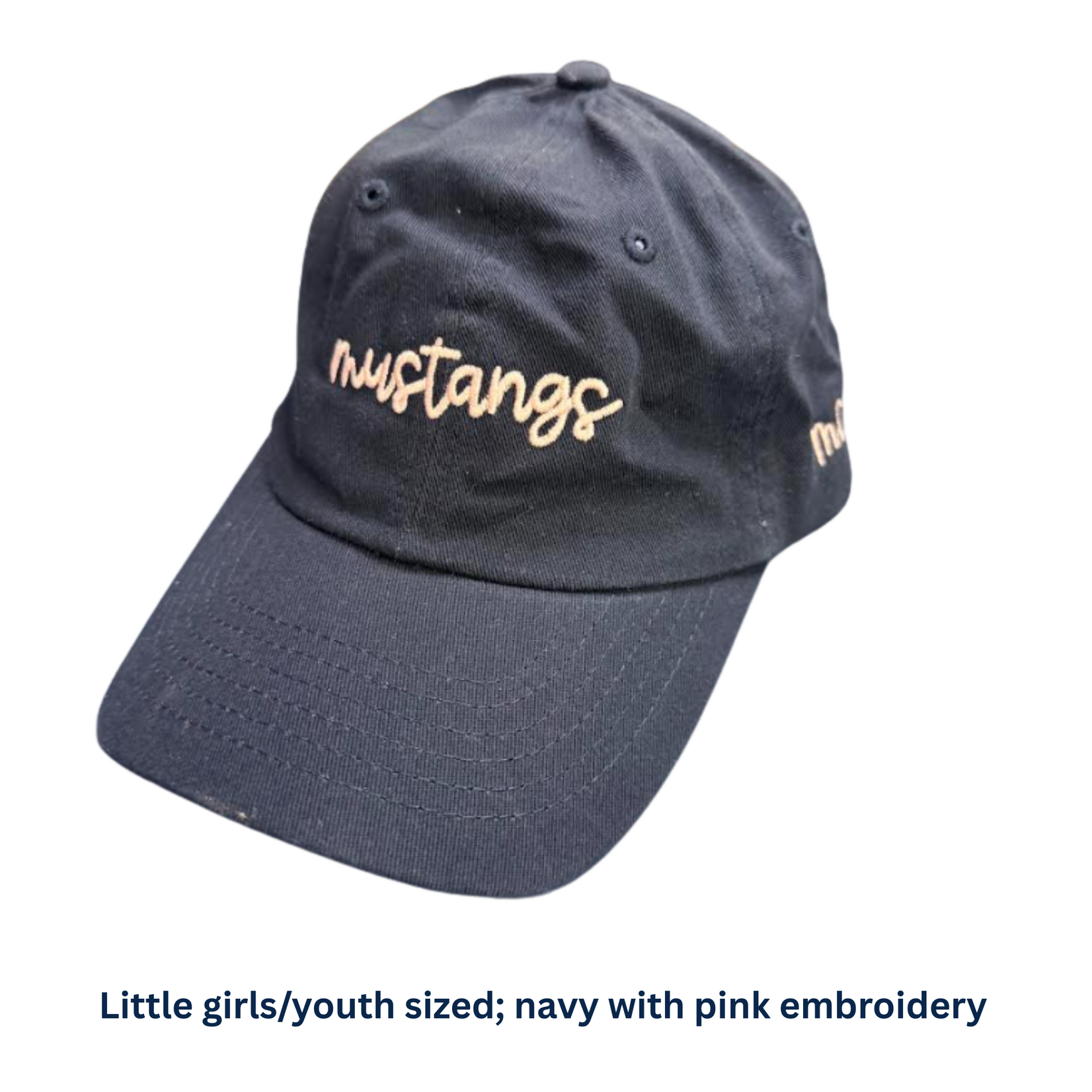 Girls Mustangs Pink Script Hat