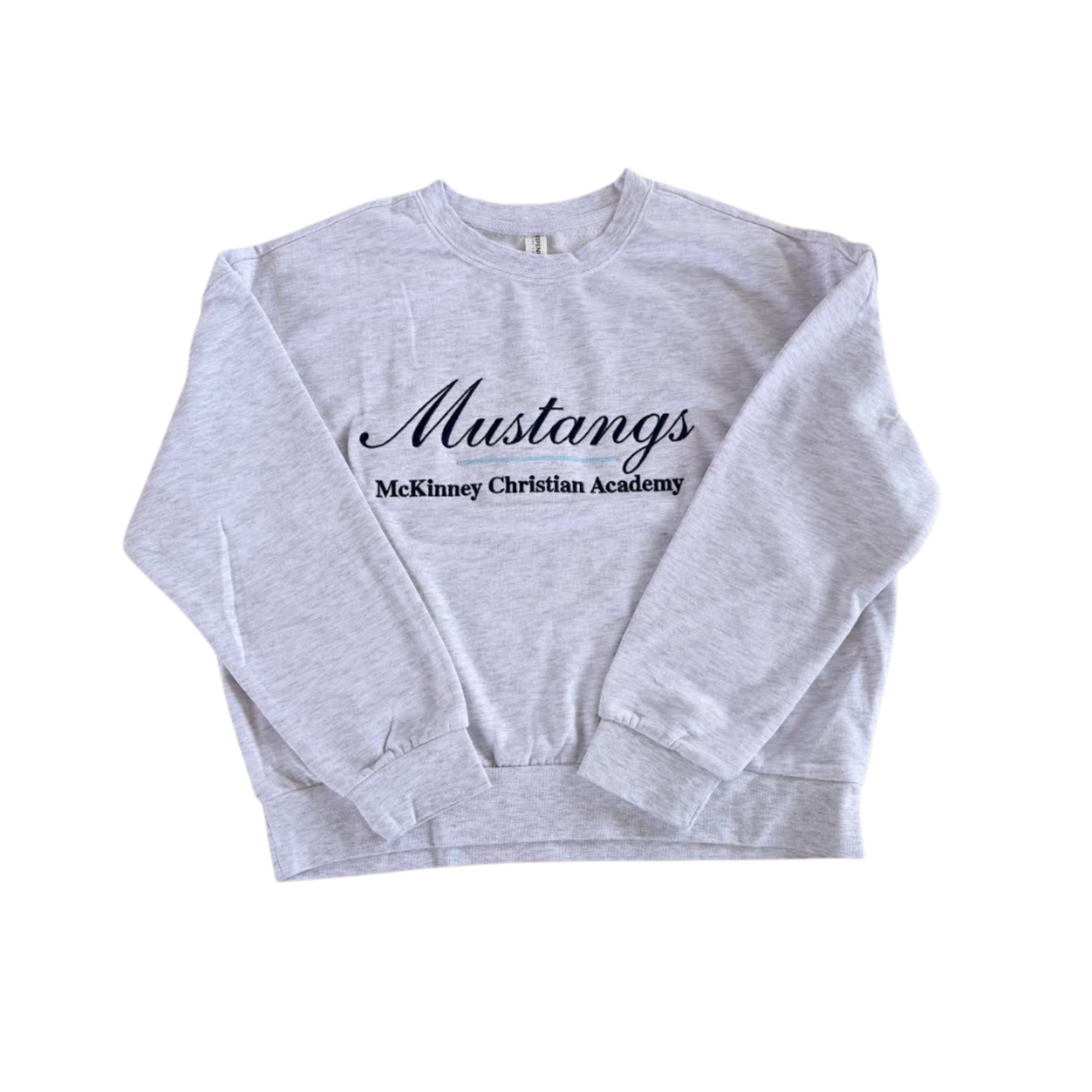 Independent Trading Co. Women's Grey Mustangs Embroidered Sweatshirt