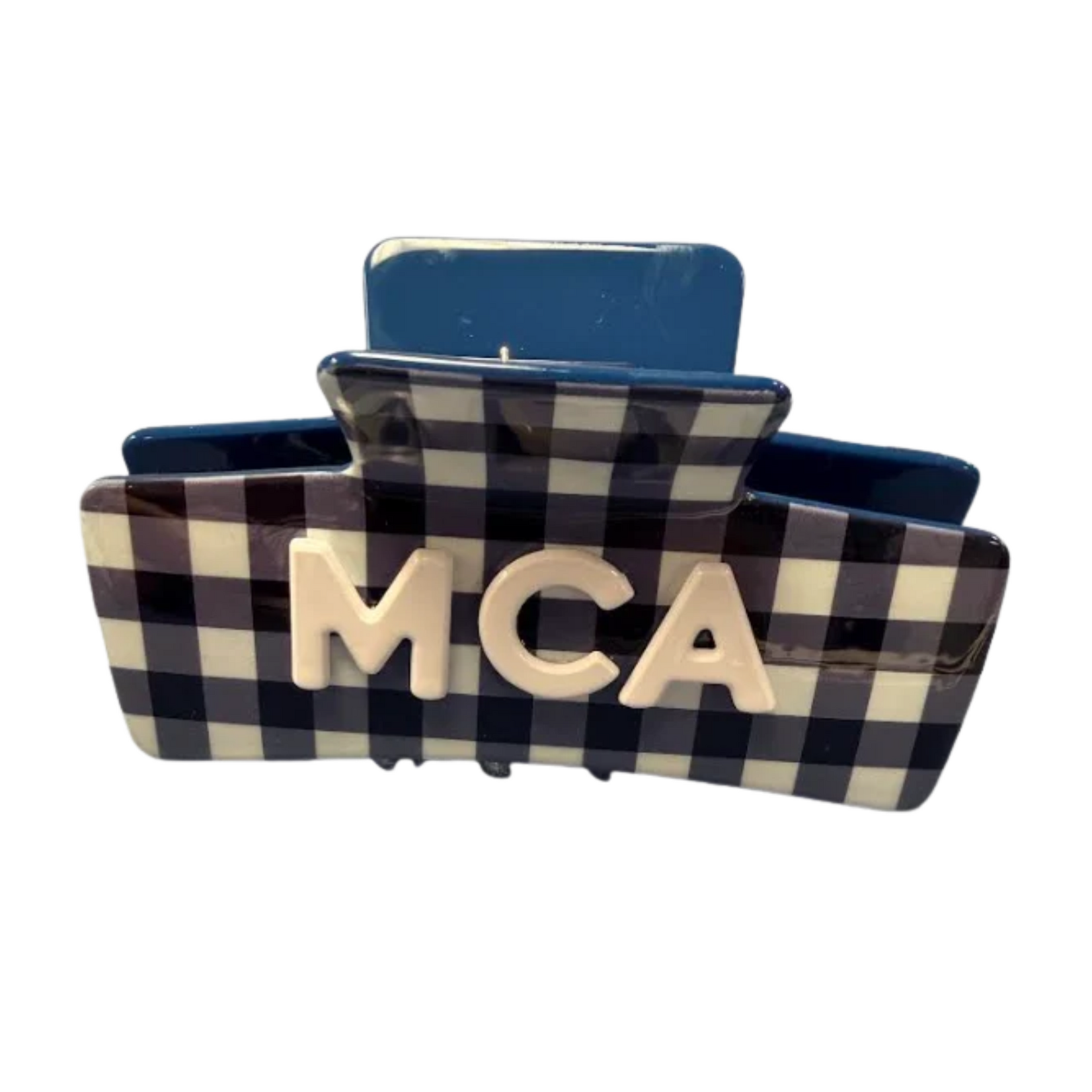 Stevie J's Claw Clip - Rectangular Gingham MCA