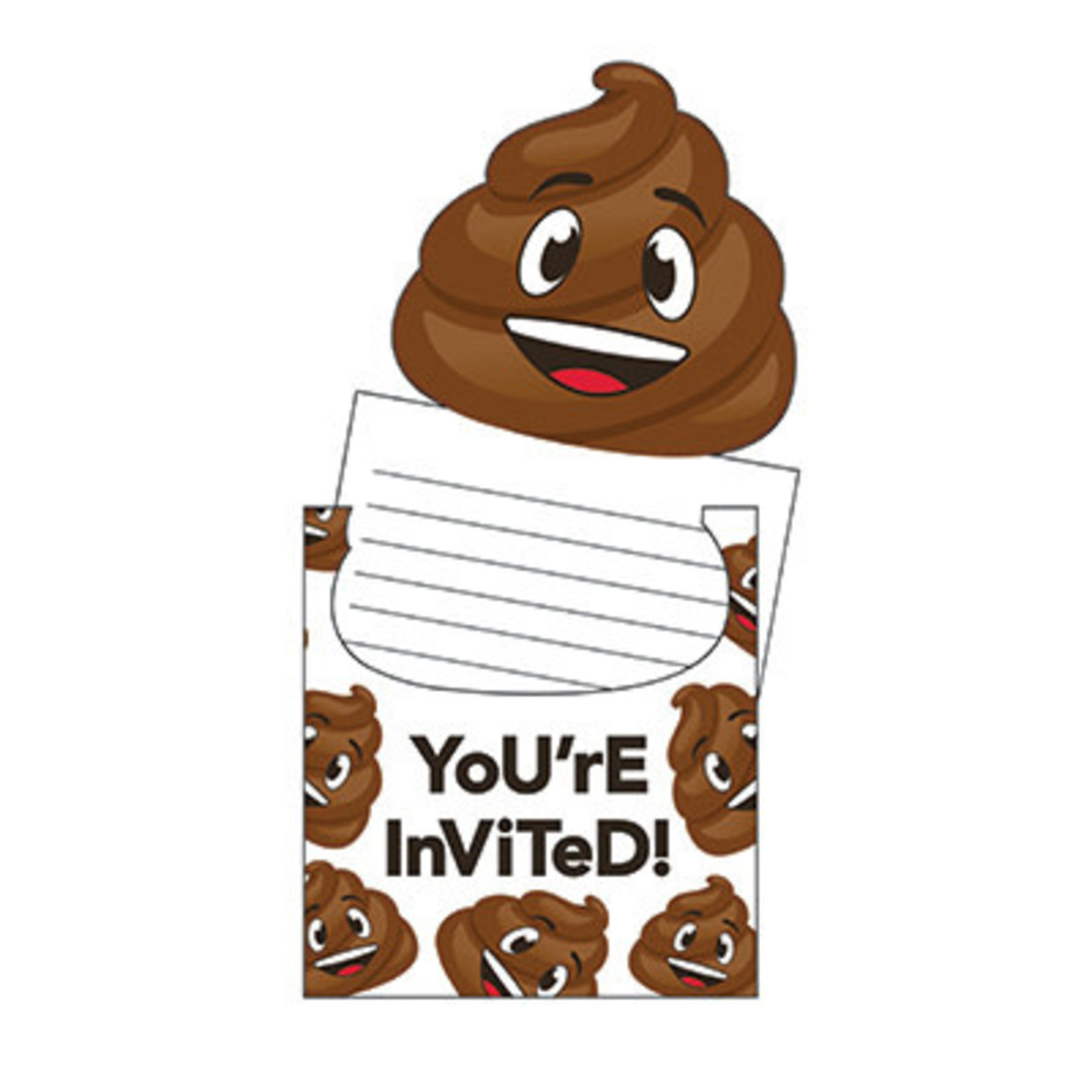 Creative Converting Invitations 8 Emoji Caca Party Shop