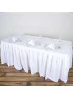 PARTY SHOP POLYESTER TABLE SKIRT - 14FT