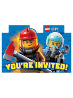 Amscan INVITATIONS (8) - LEGO CITY