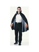 RUBIES CLOTH CAPE 45IN LONG - BLACK AND RED