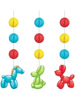 Party Creations HANGING DECORATIONS (3) - PARTY ANIMALS BALLOONS