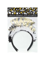 Unique GOLD & SILVER HAPPY NEW YEAR HEADBANDS (4PC) - ASSORTED