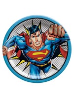Amscan ASSIETTES 9PO - SUPERMAN (JUSTICE LEAGUE)