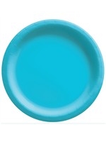 Amscan 7'' ROUND PAPER PLATES (20PC) - CARIBBEAN BLUE