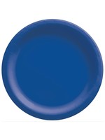 Amscan 10'' ROUND PAPER PLATES (20PC) - BRIGHT ROYAL BLUE