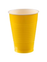 Amscan 12OZ PLASTIC CUPS  (20) - YELLOW