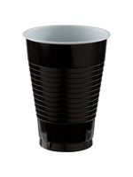 Amscan 12OZ PLASTIC CUPS (20) - BLACK