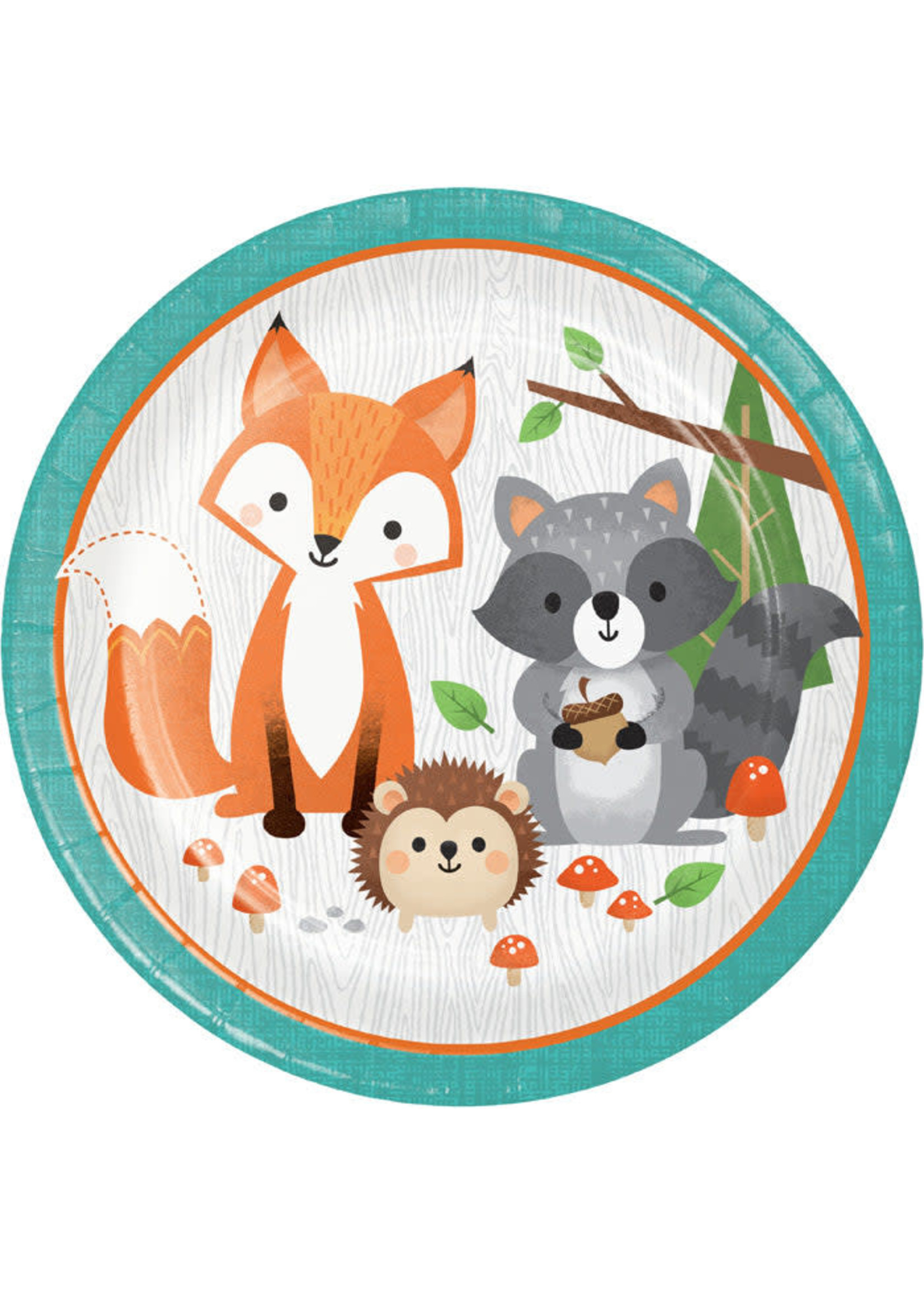 Creative Converting WILD ONE WOODLAND PAPER PLATES 9'' - PACK OF 8