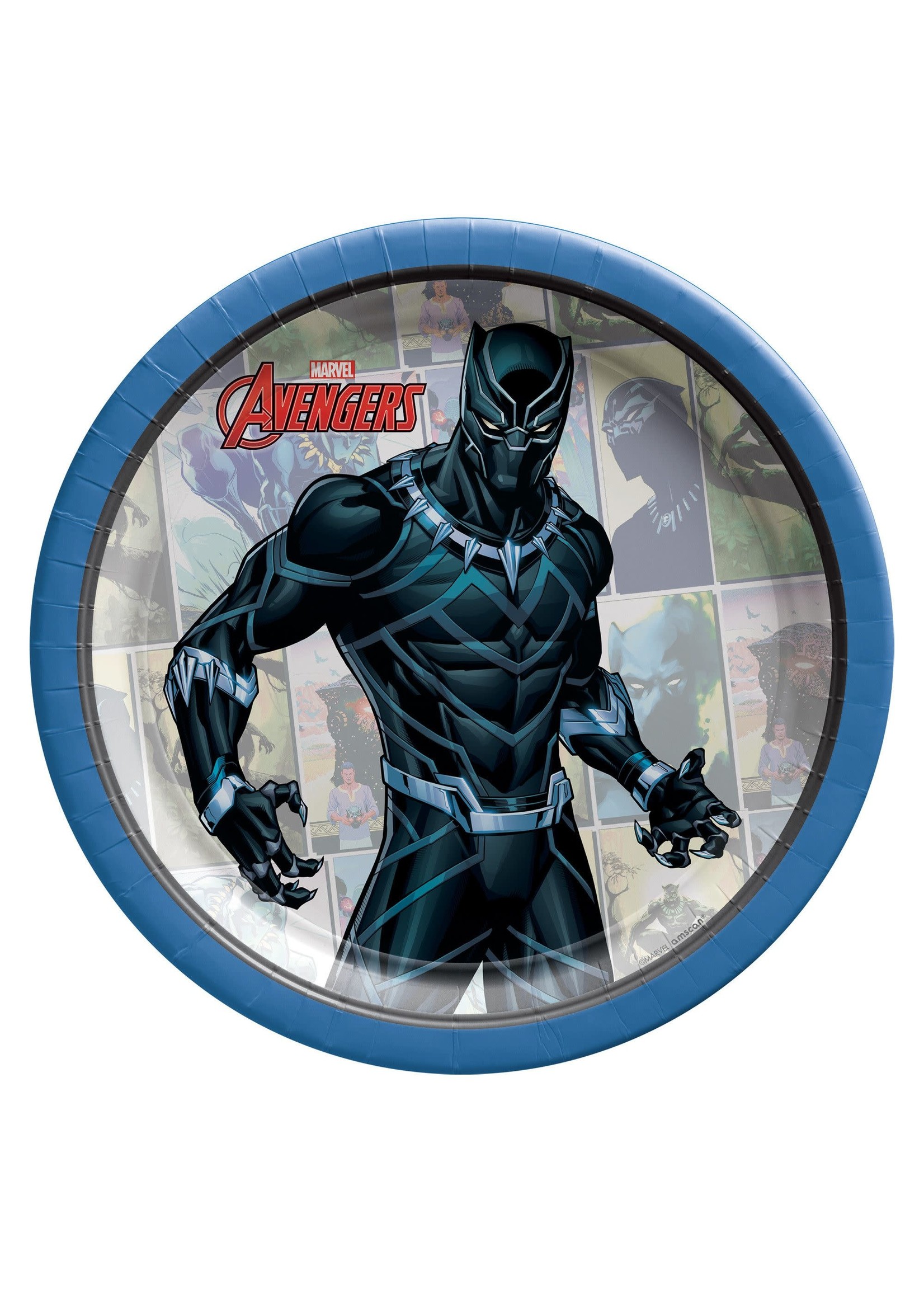 Amscan ASSIETTES 7'' (8) - BLACK PANTHER