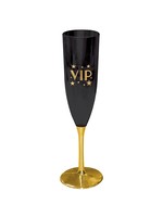 Amscan CHAMPAGNE FLUTE (4) - BLACK AND GOLD VIP