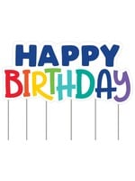 Amscan YARD SIGNS 170 X 82.5CM  - HAPPY BIRTHDAY ASSORTED COLORS