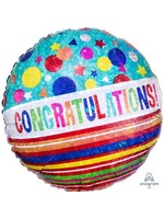 Anagram 18IN HOLOGRAPHIC MYLAR BALLOON - CONGRATULATIONS!