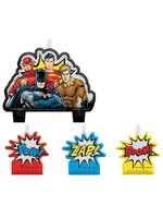 Amscan BIRTHDAY CANDLE (4) - JUSTICE LEAGUE