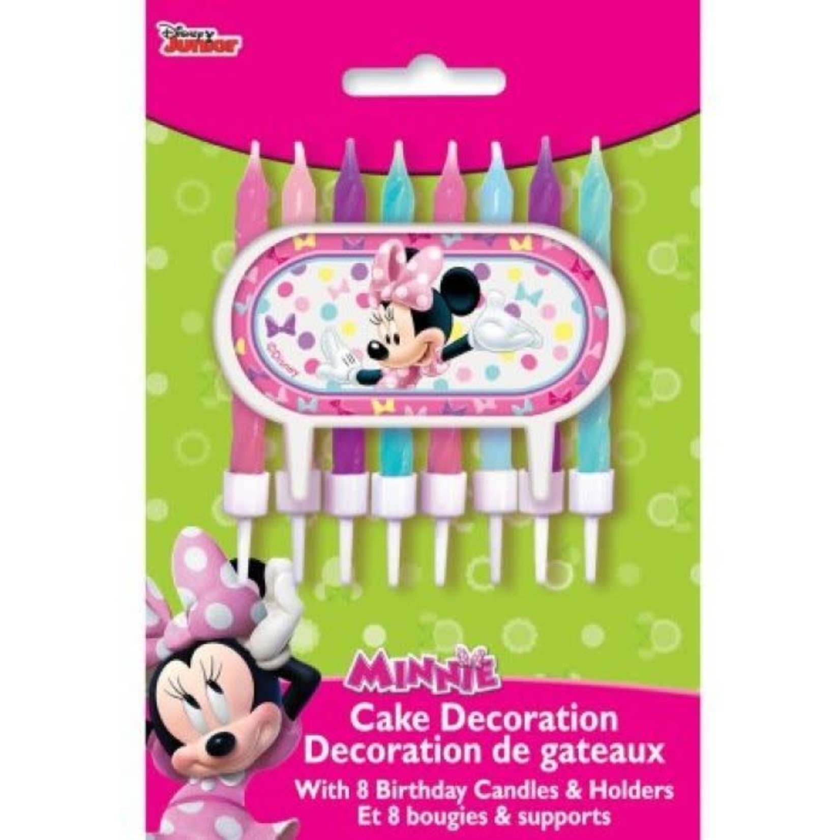 Unique Decorations De Gateau Avec 8 Bougies Et Supports Minnie Mouse Party Shop