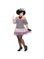 RUBIES COSTUME ADULTE CLOWN HARLEQUIN TAILLE PLUS