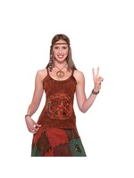 Forum Novelty HIPPIE CAMISOLE WITH PEACE SIGN