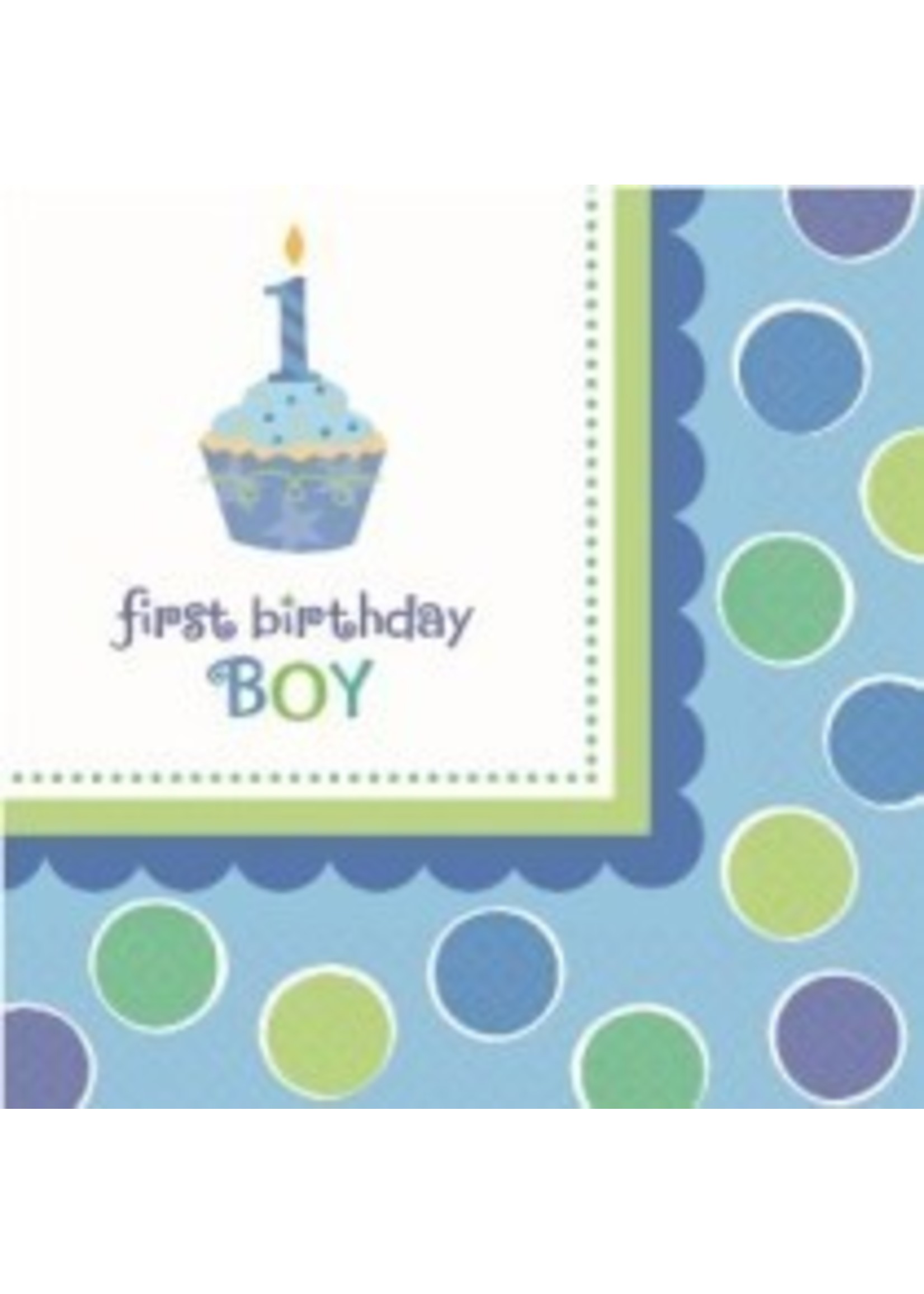 Amscan SERVIETTES COCKTAIL FIRST BIRTHDAY BOY (36)