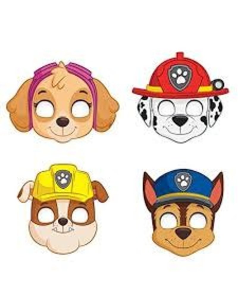 Unique Masques De Papier Pat Patrouille 8 Party Shop