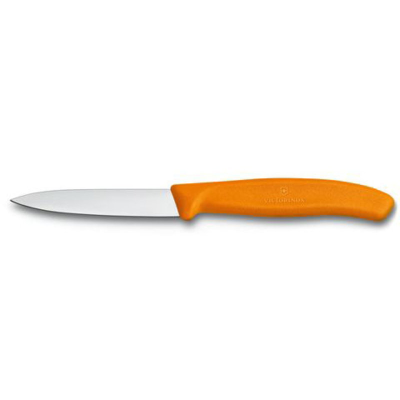 Victorinox Paring Knife 3.25" / 8cm Straight Blade, Spear Point Orange