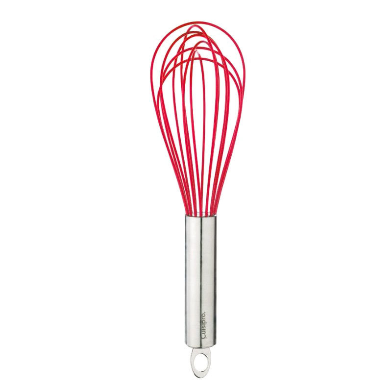 Balloon Whisk 12" SS Red Silicone