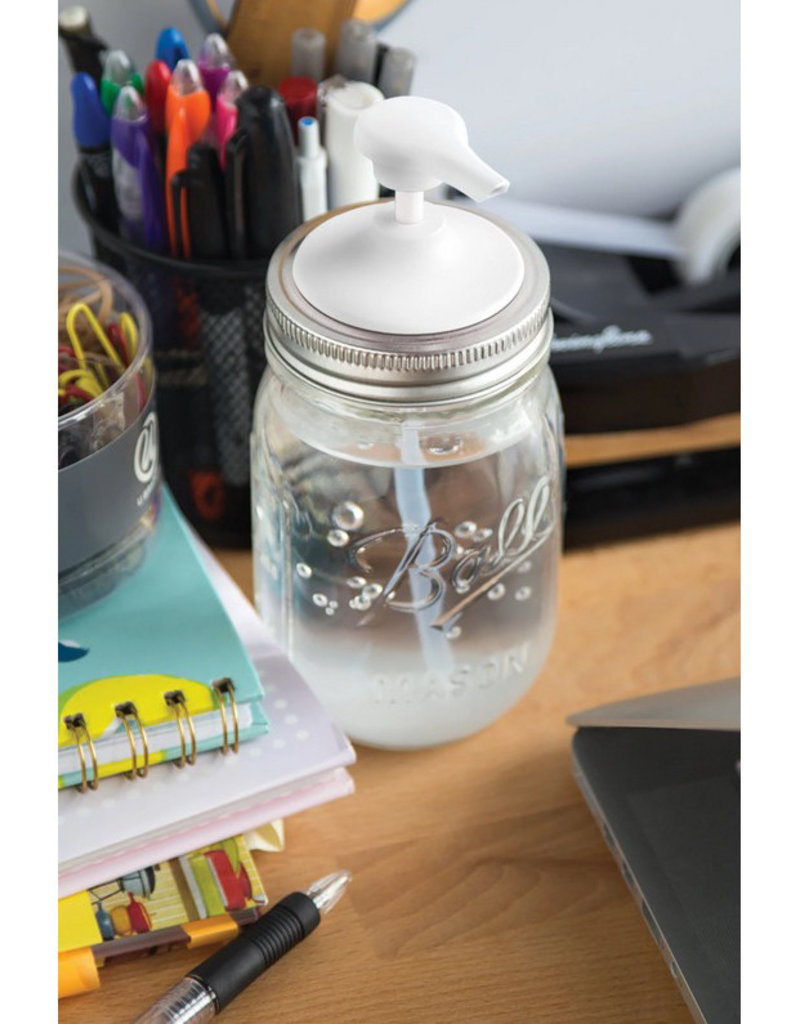 Jarware 82651 Soap Pump for Regular Mouth Mason Jars White Jarware 82651 Soap Pump for Regular Mouth Mason Jars White